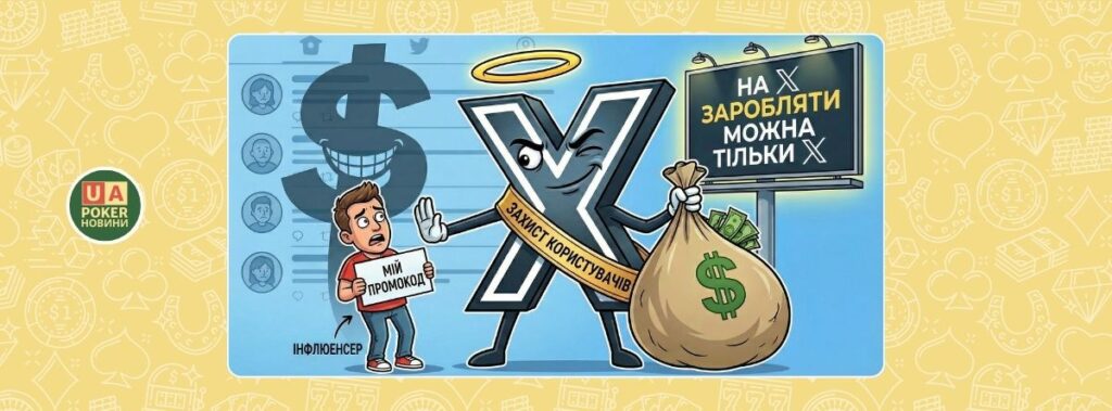 Соцмережа X заборонила інфлюенсерам рекламувати азартні ігри
