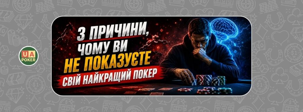 Три причини, чому ви не показуєте свій найкращий покер