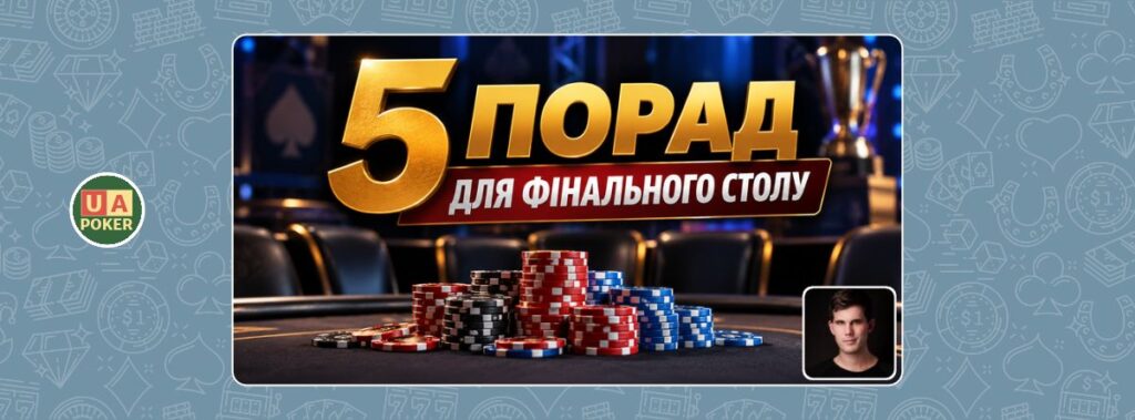 П'ять порад для фінального столу, які допоможуть уникнути дорогих помилок